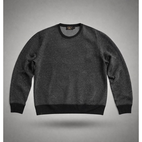 RRL Other - RRL Double RL Sweatshirt Mens XL Grey Marled Cotton Fleece Crewneck Americana